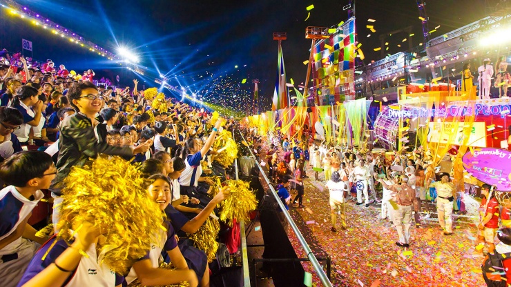 Das große Finale der Chingay Parade