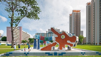 Wide shot of HDB Dragon Playground at Toa Payoh Lorong 6