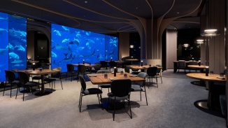 Interior of Ocean Restaurant by Cat Cora at S.E.A. Aquarium™