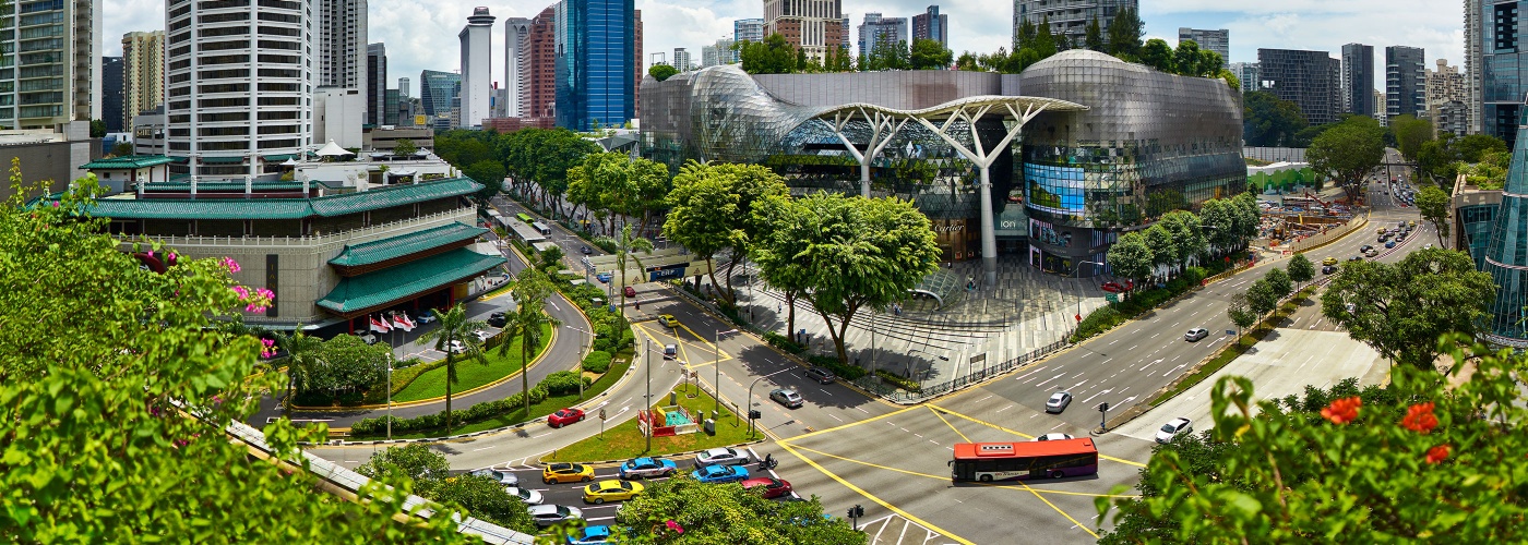 Birds eye view of Orchard Road.