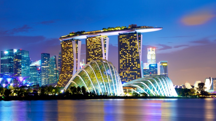 Đường chân trời Singapore (Singapore Skyline) về đêm