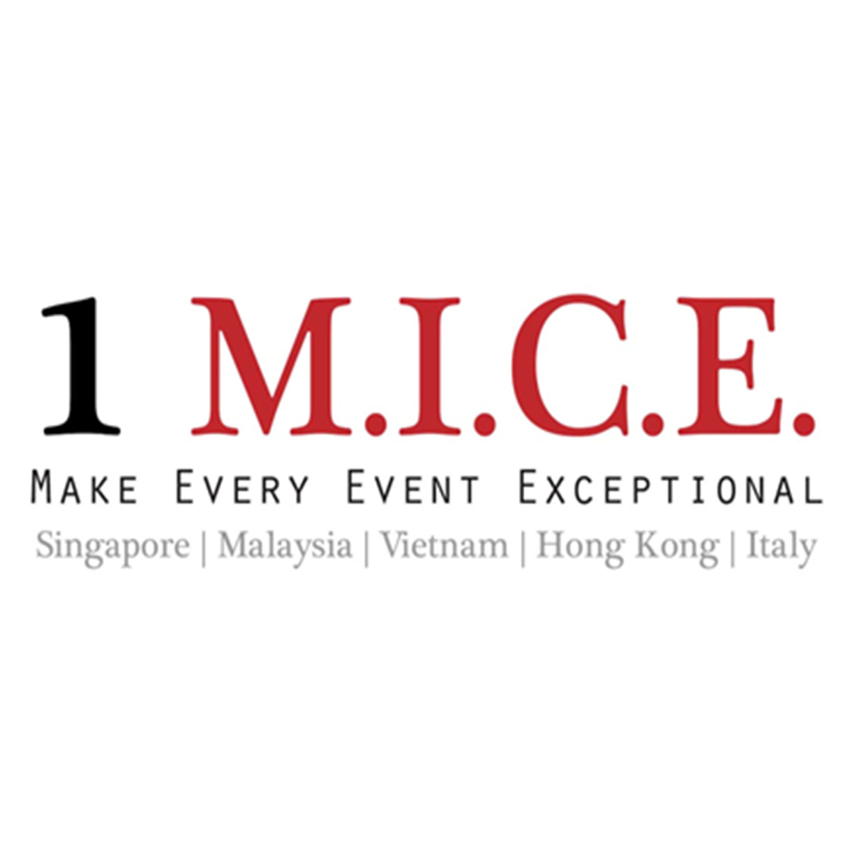 M.I.C.E. logo with tagline and locations, showcasing event management expertise