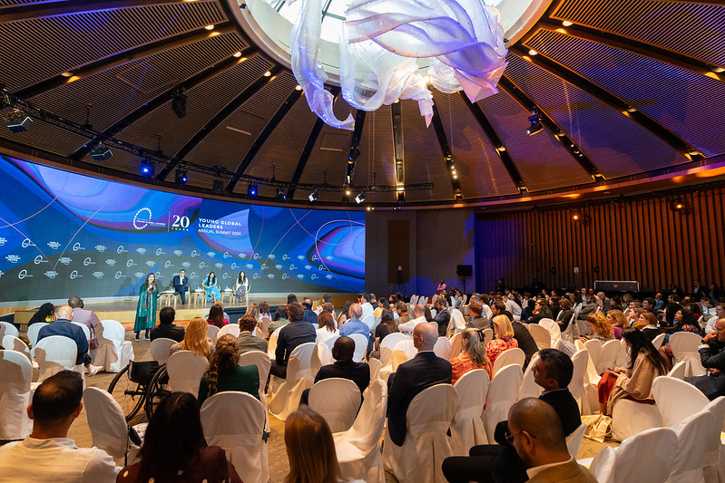 Closing Plenary: The Power of Giving Back session at the Young Global Leaders Annual Summit 2024 in Singapore.