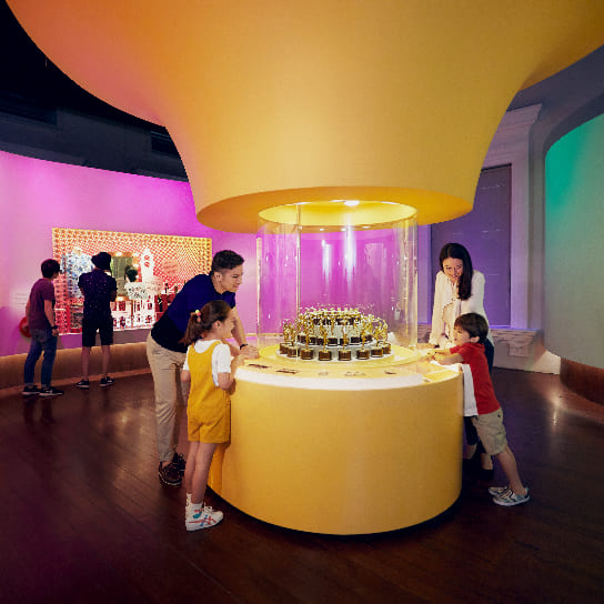 Visitors taking a tour at National Museum of Singapore