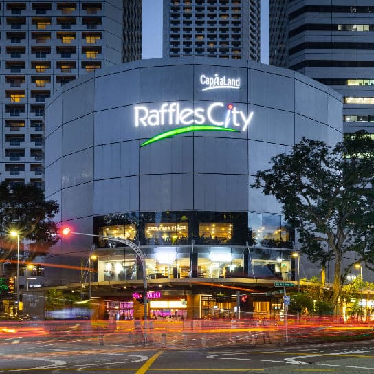 Landscape view of Raffles City Shopping Centre