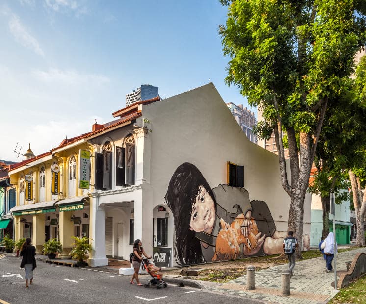Wall murals at Kampong Gelam neighbhourhood