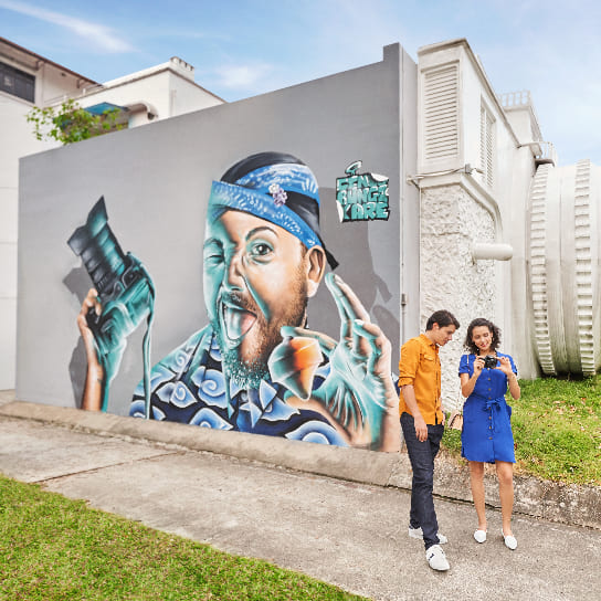 Waterloo Wall murals at Kampong Gelam