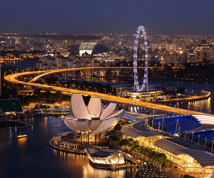 Mesmerising view of the Merlion city