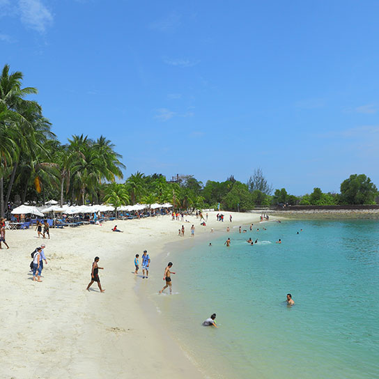 People enjoying at Palawan Beach