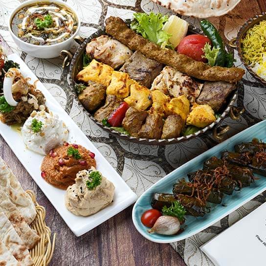 Delicious cuisine at Shabestan restaurant