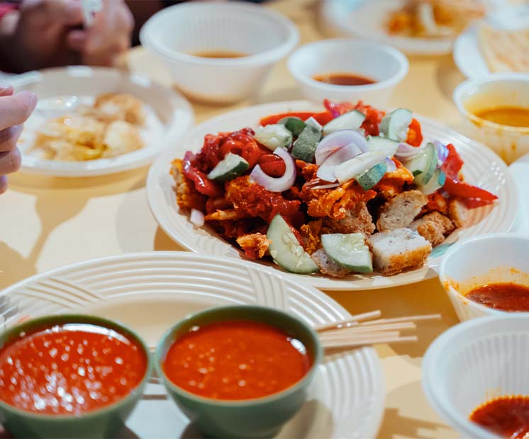 Delicious cuisine in Singapore restaurant