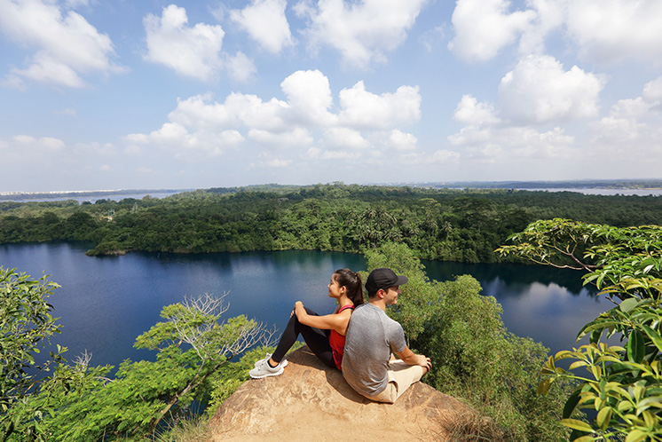 Panorama View of Couples at Pulau Ubin