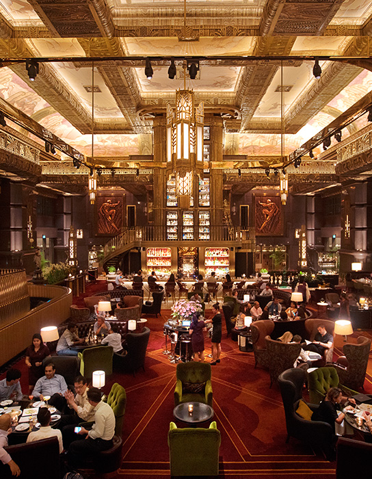 Interior of Atlas Bar & its Gin Tower
