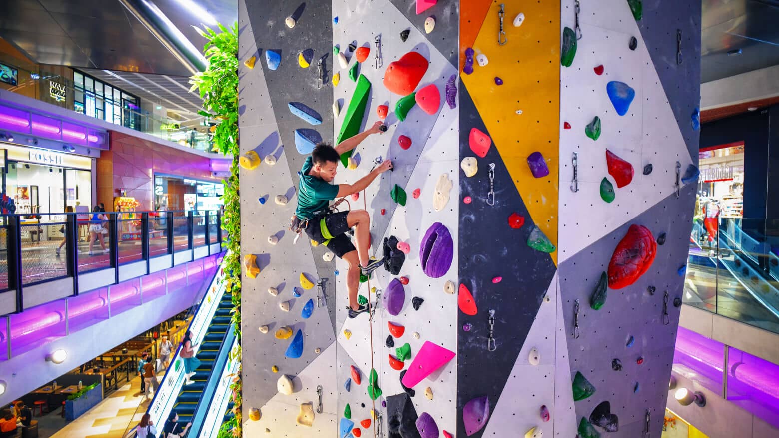Indoor Rock Climbing at Funan