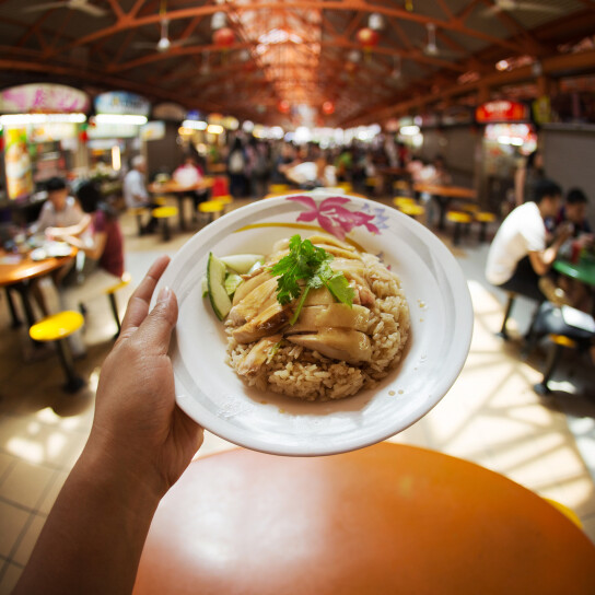 Local meal at Maxwell Food Centre