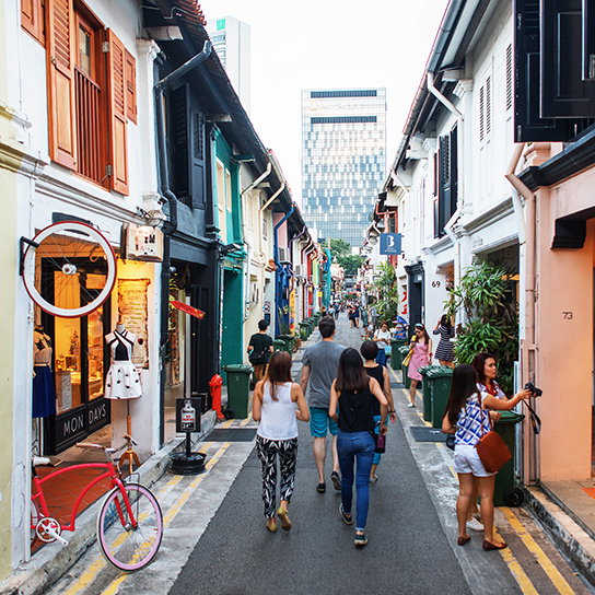 Haji Lane, a bustling narrow & colourful lane