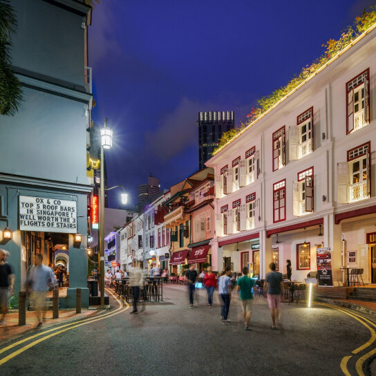 A buzzing street of Ann Siang Hill