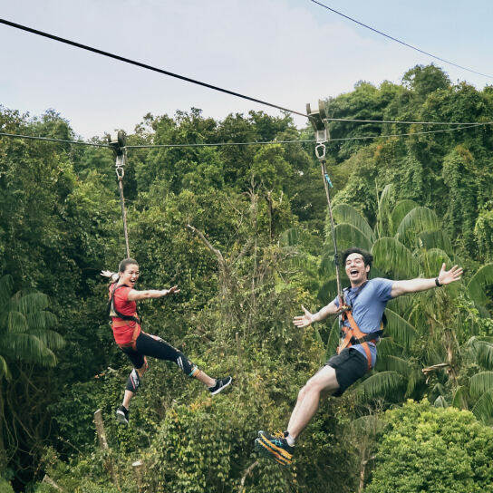 Mega adventure park at Sentosa island
