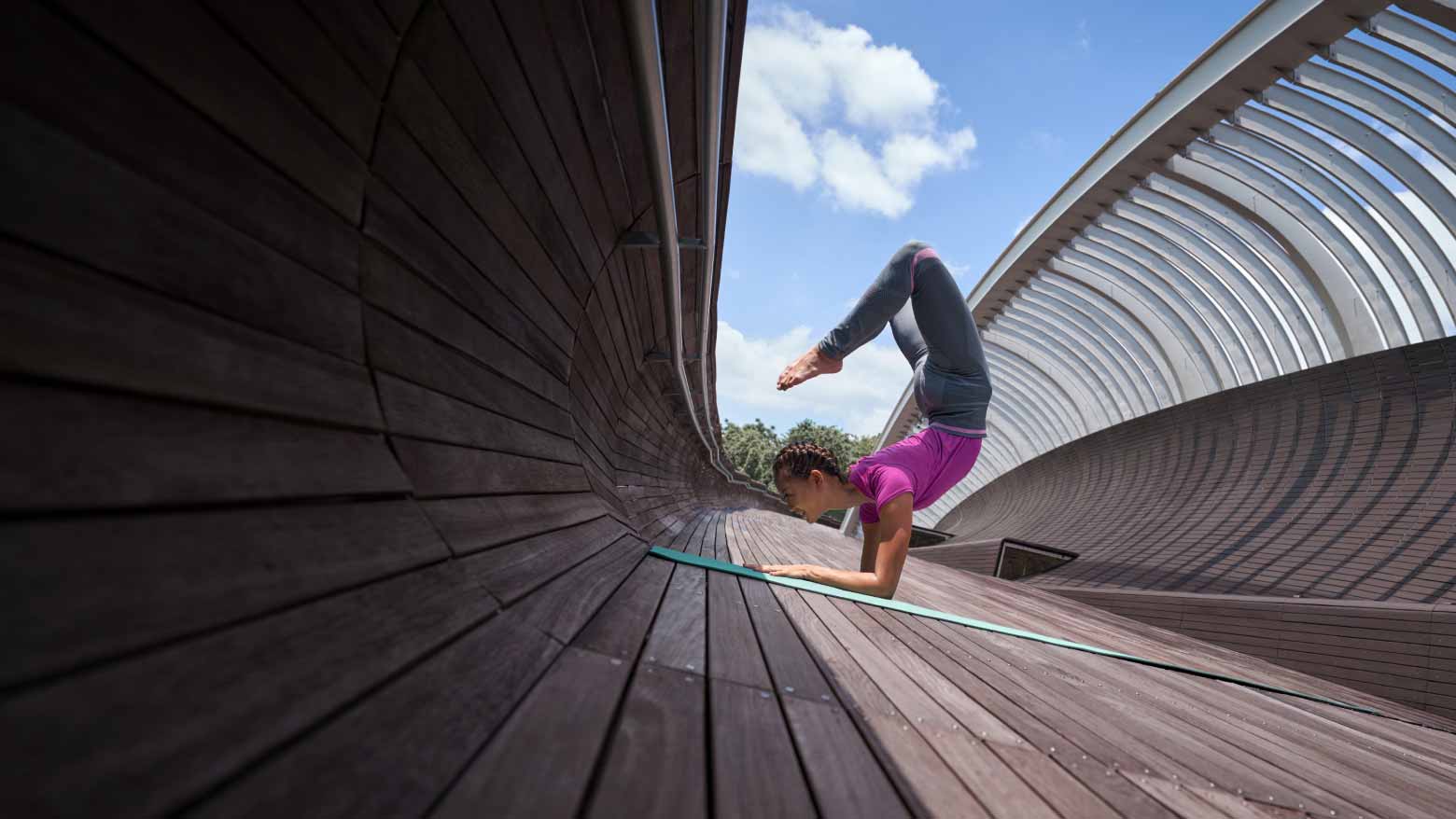 Wellness activity on Henderson Waves Bridge, Singapore