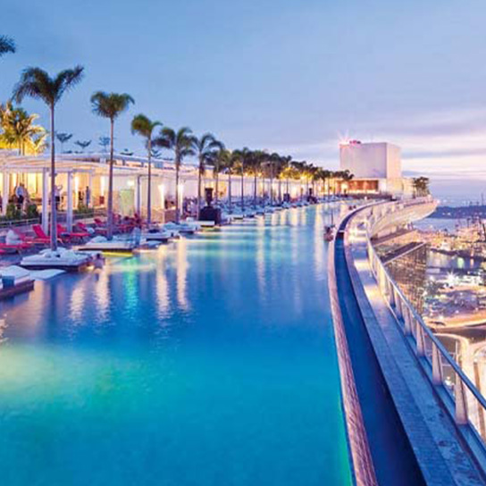 Swim in the sky at Marina Bay Sands