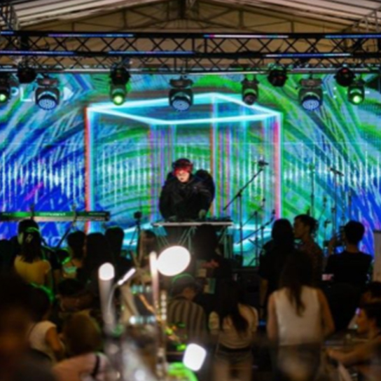 Crowd at Sonic Sessions, Tanjong Pagar Distripark: SAW at SAM