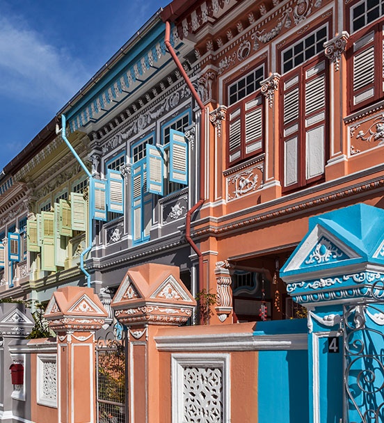 Die Peranakan-Architektur dient als Inspiration für