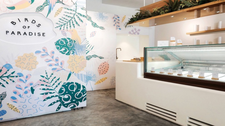 Innenansicht der Birds of Paradise Gelato Boutique