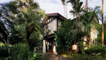 Fassade des Corner House in den Singapore Botanic Gardens