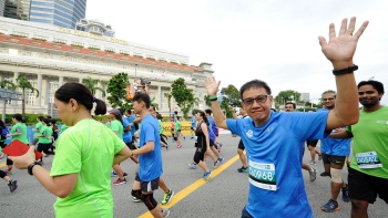 Läufer beim Standard Chartered Marathon