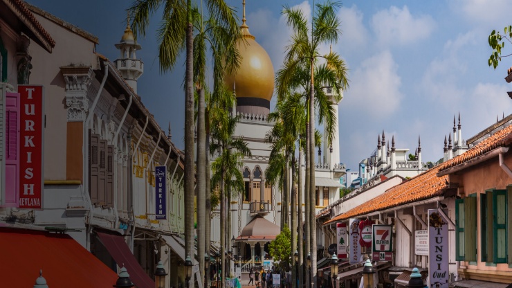 Innenansicht der Masjid Sultan-Moschee