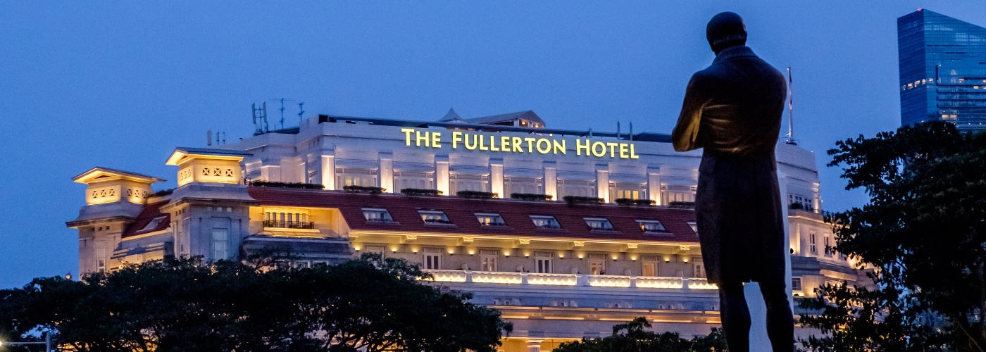 Sir Stamford Raffles watches over The Fullerton Hotel