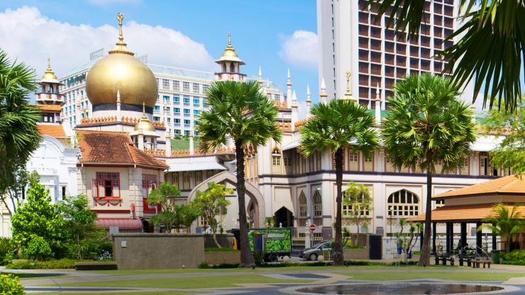Das Malay Heritage Centre und die Sultan-Moschee in Kampong Gelam