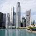 Skyline von Boat Quay.