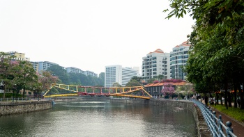 Aufnahme der Alkaff-Brücke am Robertson Quay