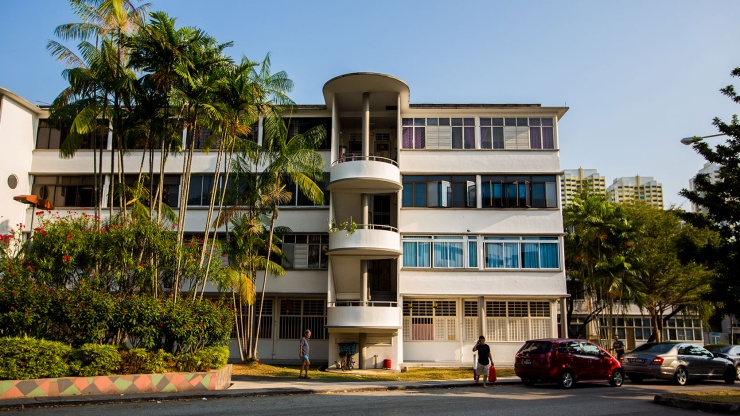 Vierstöckiges Gebäude in Tiong Bahru