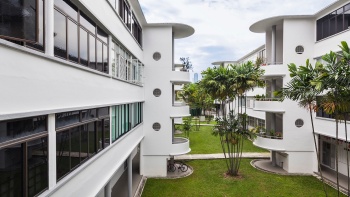 SIT Wohnungen in Tiong Bahru, einem kreativen Bezirk mit Bars und Cafés.