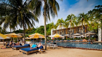 Pool-Pavillons im Tanjong Beach Club