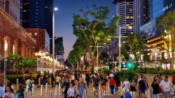 Orchard Road Walkway zwischen Takashimaya und Mandarin Gallery Orchard