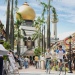 Shophouses und die Sultan Moschee in Kampong Gelam