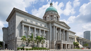 Fassade der National Gallery of Singapore