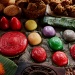 Family shot of ang ku kuehs in different sizes and colours