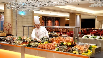 Seafood counter of a buffet by Carousel