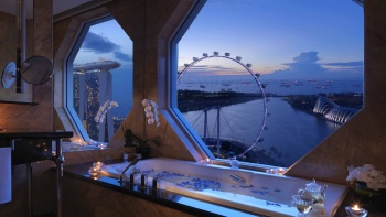View of the Singapore Flyer from Ritz-Carlton Singapore