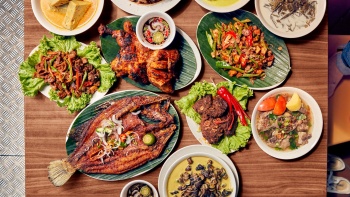 Flatlay images of dishes at Hjh Maimunah
