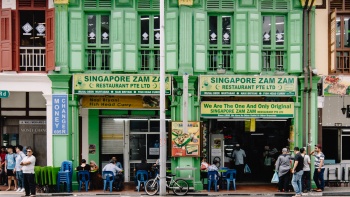 Exterior of Zam Zam Restaurant building.