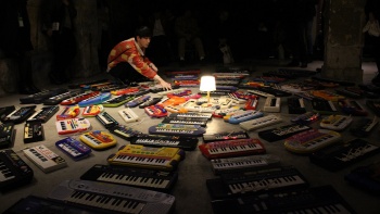 An exhibition featuring 100 keyboards at Singapore International Festival of Arts
