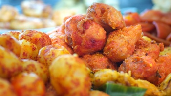 Display of 3 items of Indian rojak