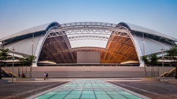 Retractable roof of Singapore Sports Hub