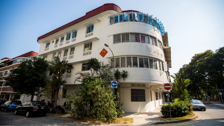 Arsitektur Art Deco pada berbagai gedung di Tiong Bahru