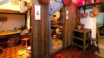 Pameran interior asli dari ruko Chinatown 1950-an di Singapura